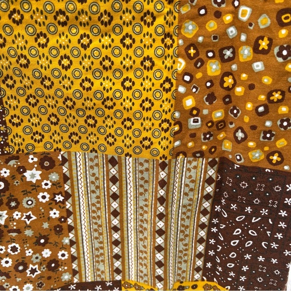 VTG Floral Patchwork Smock Apron Pinafore Maxi Dress Design House Japan 60s/70s - Picture 10 of 14